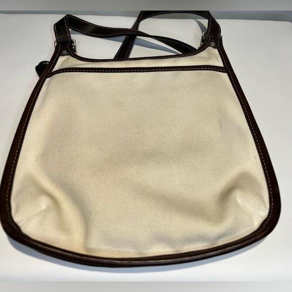 Coach Vintage Chic Cream and Brown crossbody 2000 8114 Hippie Flap EUC Y2K - Picture 5 of 7